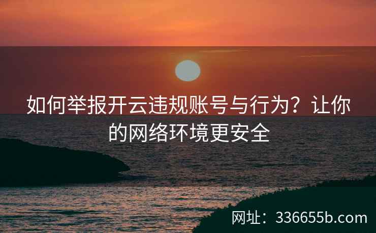 如何举报开云违规账号与行为？让你的网络环境更安全