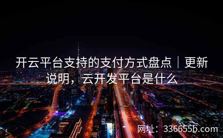 开云平台支持的支付方式盘点｜更新说明，云开发平台是什么